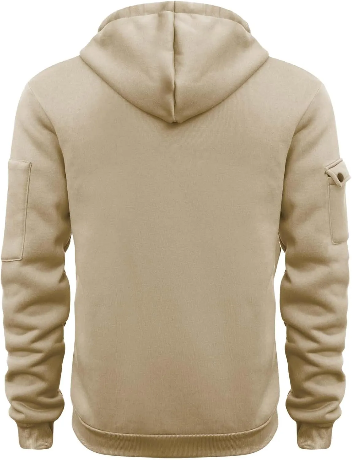 Quarter Zip Hoodie Men Vintage American Flag Tactical Sweatshirt Active Workout Long Sleeve Pullover USA Hoodies