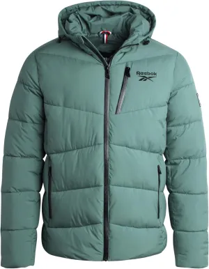 Reebok Men's Puffer Jacket - Comfort Stretch Insulated Puffer Jacket with Hood - Warm Hooded Jackets for Men (S-XXL)