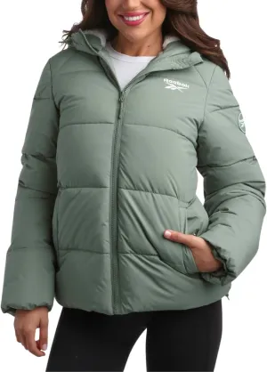 Reebok Women's Puffer Jacket - Comfort Stretch Zip Up Hooded Jacket with Fur Lining - Warm Quilted Jackets for Women (S-XL)
