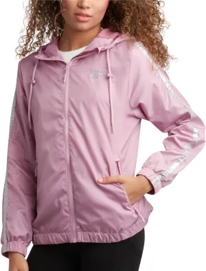 Reebok Womens Windbreaker Jacket - Lightweight Water and Wind Resistant Outdoor Hooded Rain Coat for Running (Sizes: S-XL)