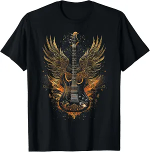 Rock & Roll Guitar with Wings T-Shirt