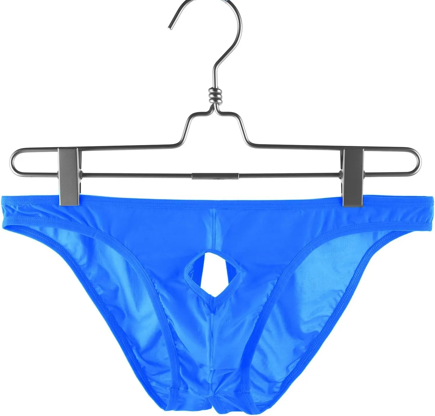 Sexy Hole in Front Underwear for Men Bulge Pouch Panties Stretch Breathable Briefs Low Waist Bikini Seamless Hipster
