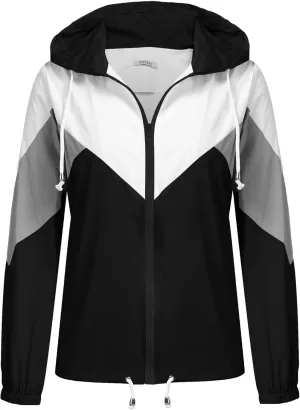SoTeer Women's Waterproof Rain Jackets Lightweight Hooded Windbreaker Packable Active Outdoor Raincoat