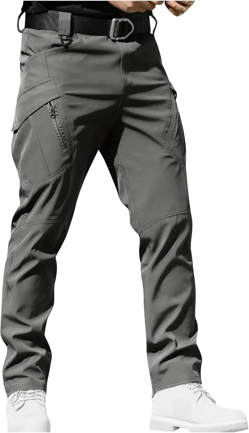 Tactical Pants for Men Water Resistant Stretch Cargo Work Pants Ripstop Quick Dry Fishing Hiking Pant Multi Pockets