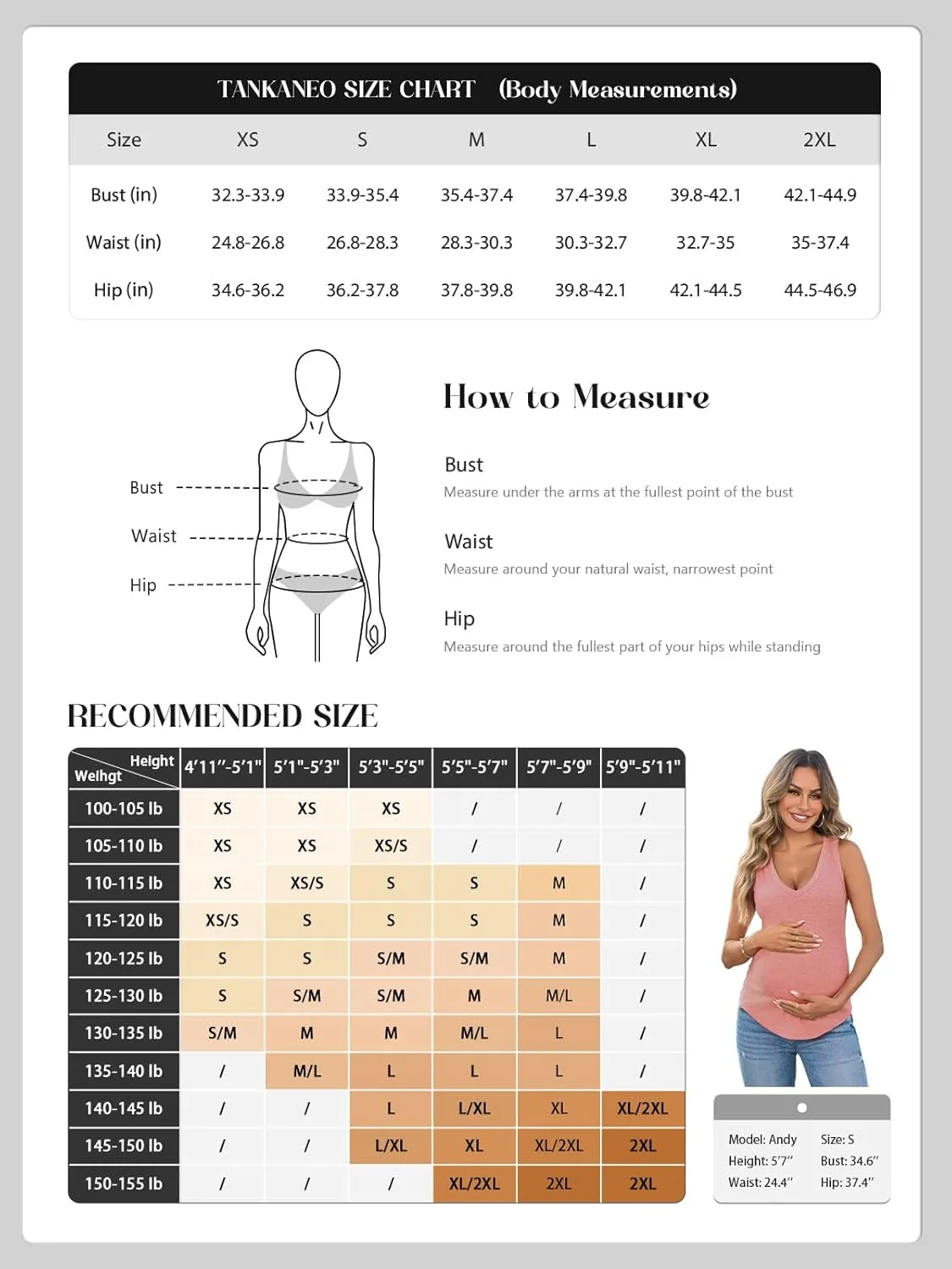 Tankaneo Womens Maternity Tank Tops Sleeveless V Neck Ribbed Knit Shirts Fitted Summer Casual Curved Hem Pregnancy Clothes
