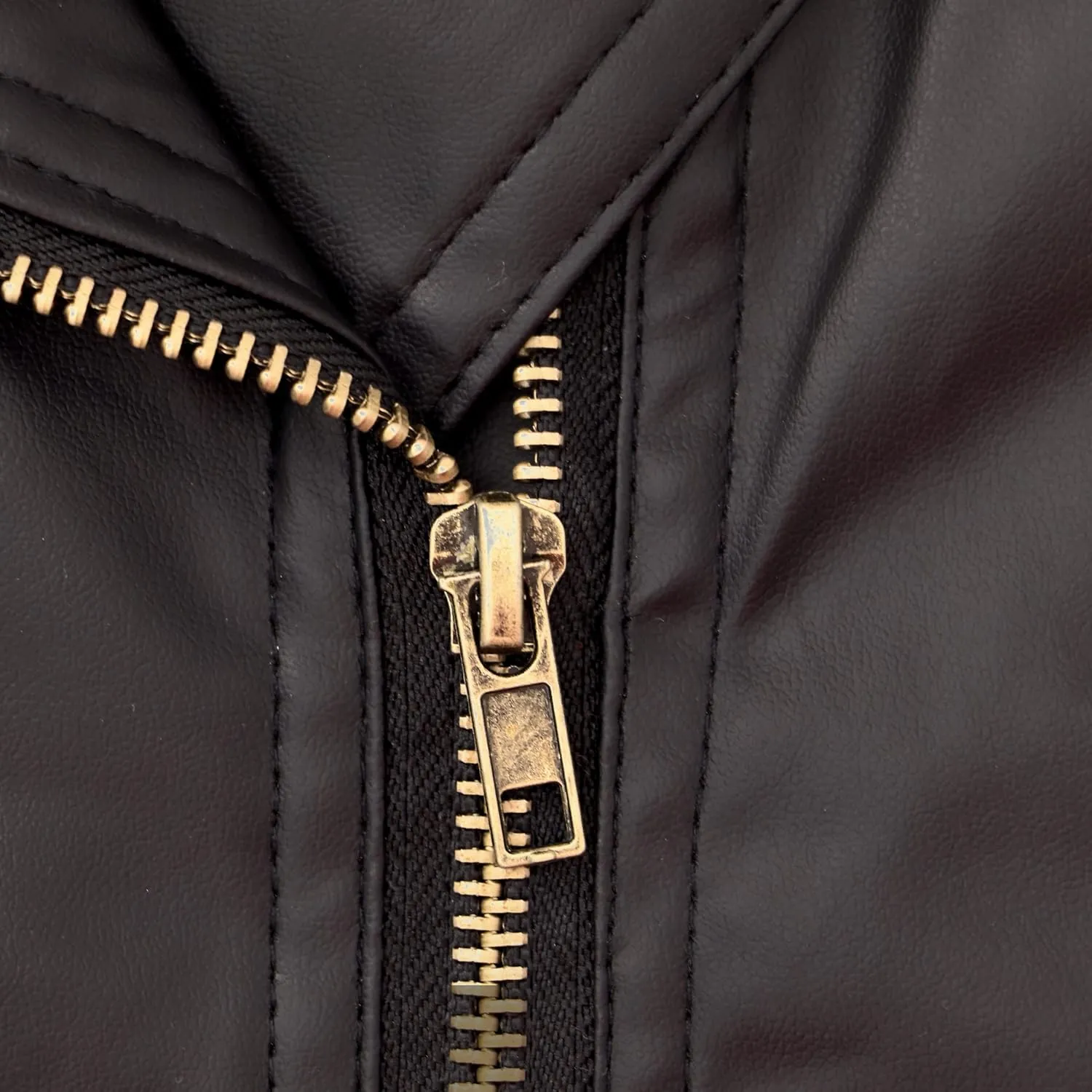 Toddler Baby Boy Girl PU Faux Leather Coat Cool Lapel Oblique Zipper Jackets Spring Fall Winter Outerwear