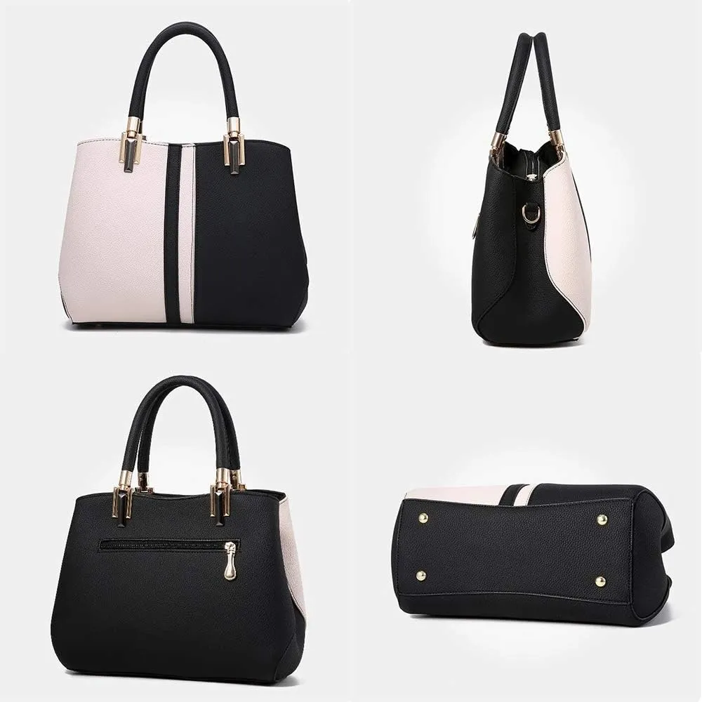 Top-handle Handbags Satchel for Women PU Leather Hobo Purse Elegant Crossbody Shoulder Bag Tote