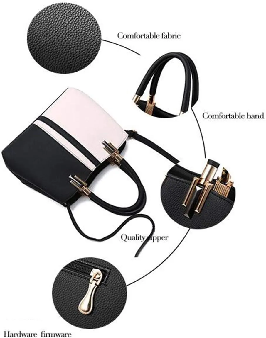 Top-handle Handbags Satchel for Women PU Leather Hobo Purse Elegant Crossbody Shoulder Bag Tote