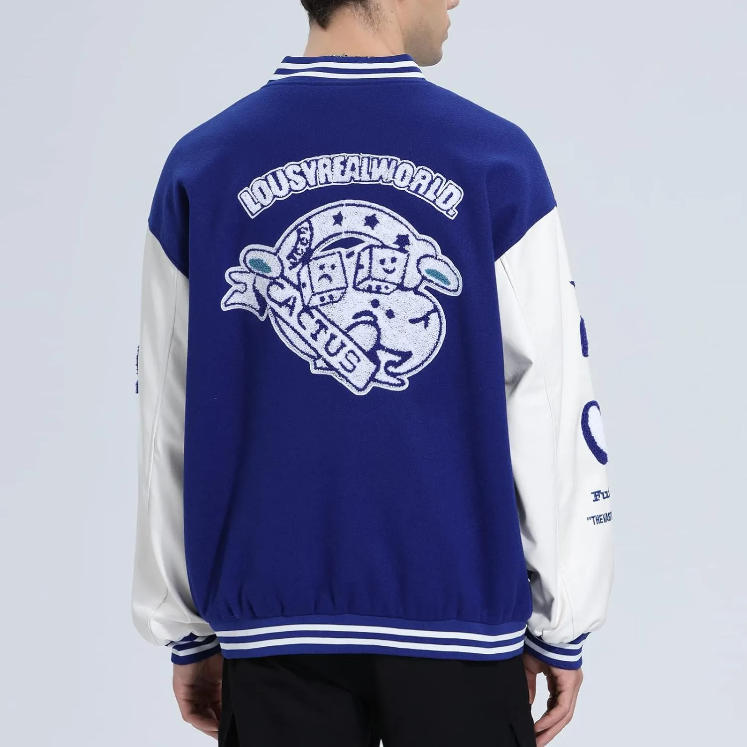 Varsity Jacket Unisex Y2K Embroidered Letterman Bomber Jacket Casual Baseball Jackets