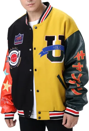 Varsity Jacket Unisex Y2K Embroidered Letterman Bomber Jacket Casual Baseball Jackets