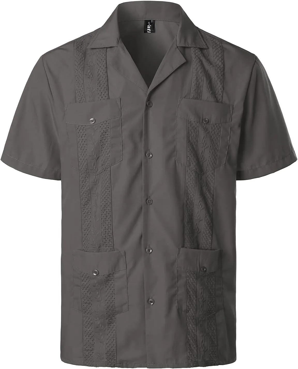 VATPAVE Mens Short Sleeve Button Down Cuban Guayabera Shirts
