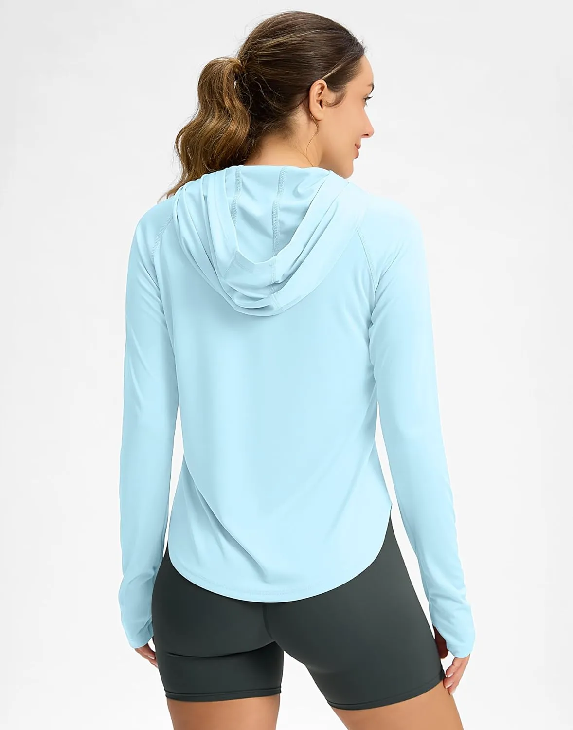 Viodia Women's Sun Hoodie UPF 50  SPF Rash Guard Long Sleeve Lightweight Quick Dry UV Shirts for Hiking Fishing Swim