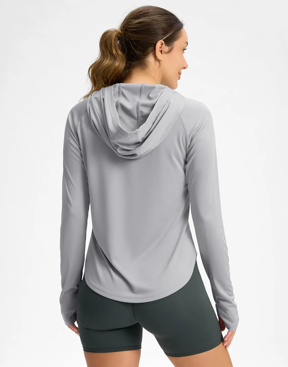 Viodia Women's Sun Hoodie UPF 50  SPF Rash Guard Long Sleeve Lightweight Quick Dry UV Shirts for Hiking Fishing Swim
