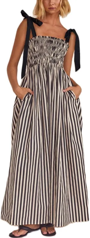 Women Boho Flowy Summer Dresses 2025 Smocked Tiered Beach Maxi Dress Strap Tie Off Shoulder Long Dress Sundresses