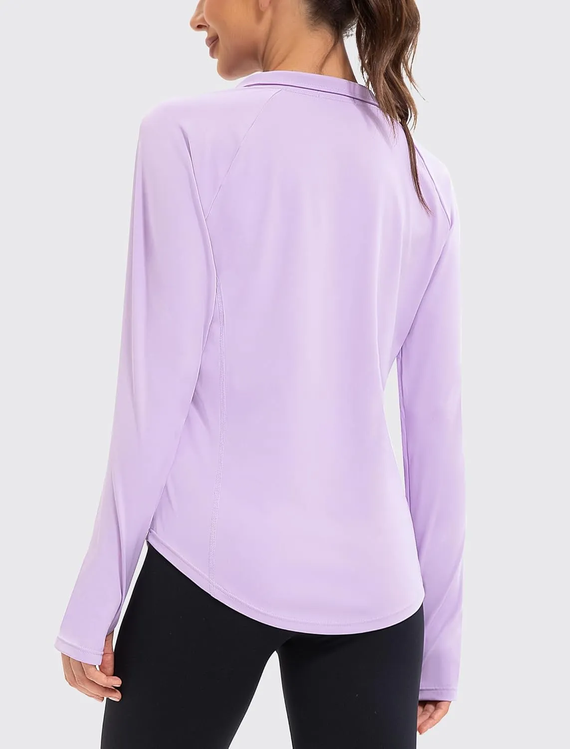 Women's 1/4 Zip Workout Tops Long Sleeve Pullover Athletic Running Yoga Hiking Quick Dry UPF 50  Sun Shirts 2024