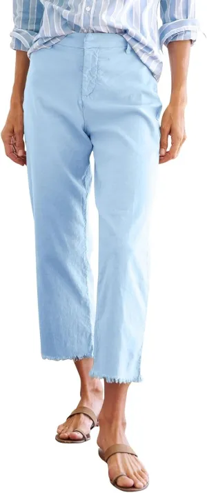 Womens Cargo Pants, Straight Leg Casual Pants Breathable Linen Peasant Print Plaid