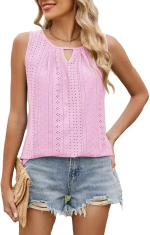 Womens Casual Summer Tank Tops 2025 Sleeveless Business Work Shirts Loose Fit Trendy Tops Flowy Clothes Outfits