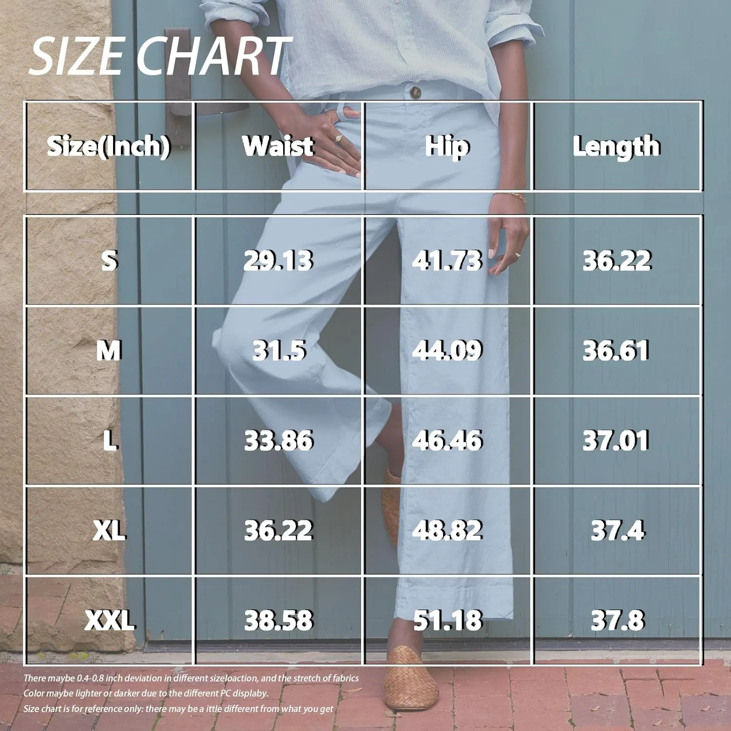 Womens Pants, Peasant Pants Linen Straight Leg Breathable Casual Lounge Elastic Waist