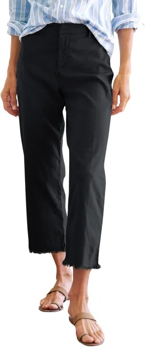 Women's Pants, Straight Leg Casual Pants Peasant Linen Breathable Stripe 2025 Palazzo