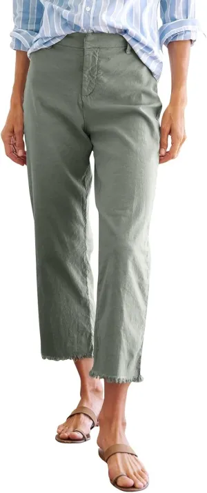 Women's Pants, Straight Leg Casual Pants Peasant Linen Breathable Stripe 2025 Palazzo