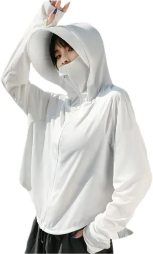 Women's Sun Protective Jacket Full Zip UPF 50  UV Sun Protection Clothing Lightweight Long Sleeve Hoodie Sun Shirt