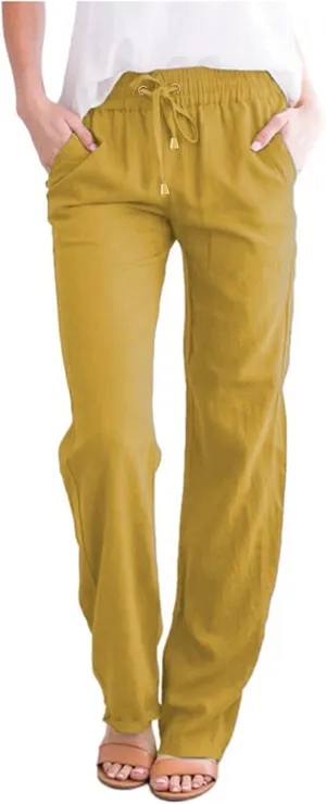 Women's Yoga Pants with Pockets Comfy Stretch Loose Wide Leg Casual Pants Breathable Running Workout Lounge Pants