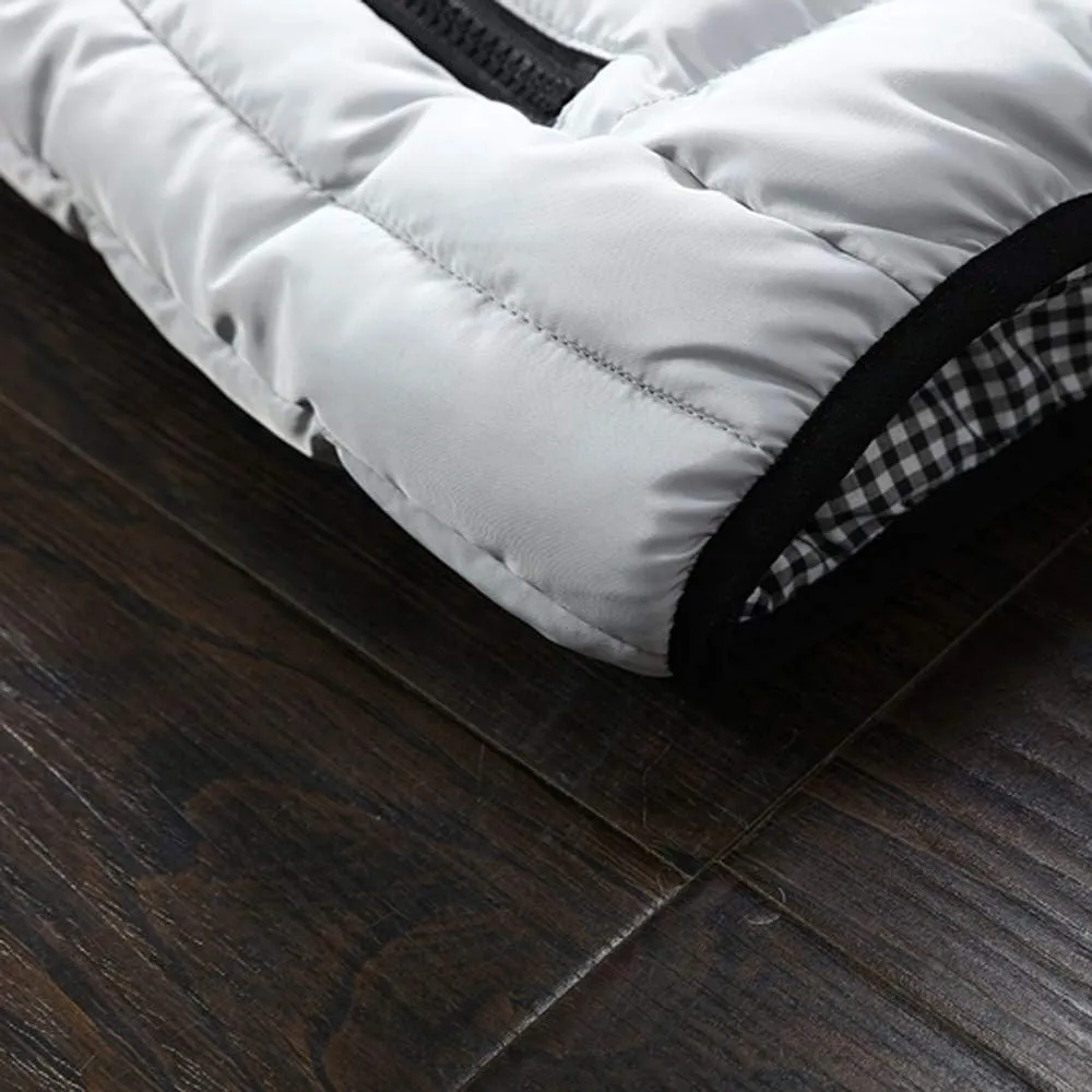Ymosrh Mens Coats Winter Men Autumn Coat Padded Cotton Vest Warm Hooded Thick Vest Tops Jacket Jackets