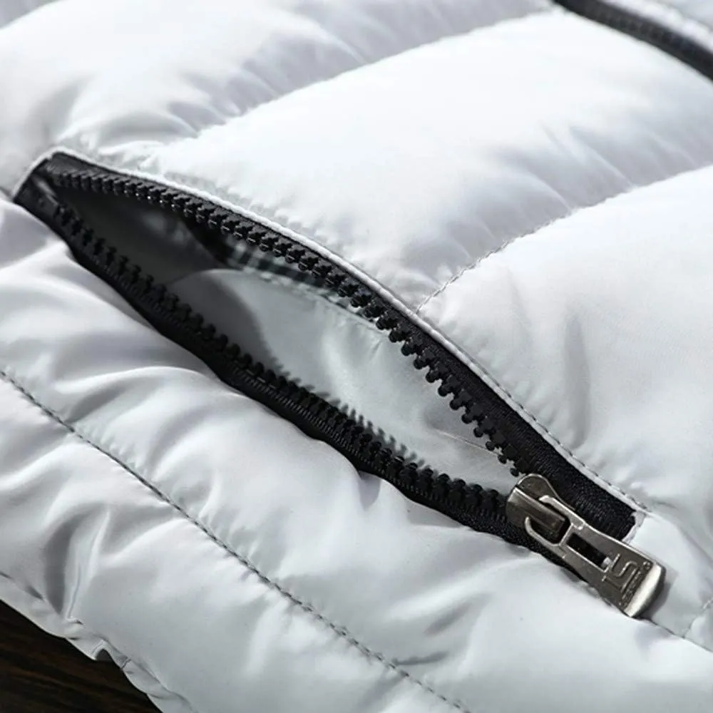 Ymosrh Mens Coats Winter Men Autumn Coat Padded Cotton Vest Warm Hooded Thick Vest Tops Jacket Jackets