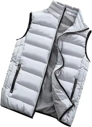 Ymosrh Mens Coats Winter Men Autumn Coat Padded Cotton Vest Warm Hooded Thick Vest Tops Jacket Jackets