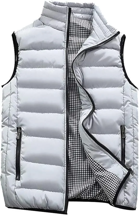 Ymosrh Mens Coats Winter Men Autumn Coat Padded Cotton Vest Warm Hooded Thick Vest Tops Jacket Jackets