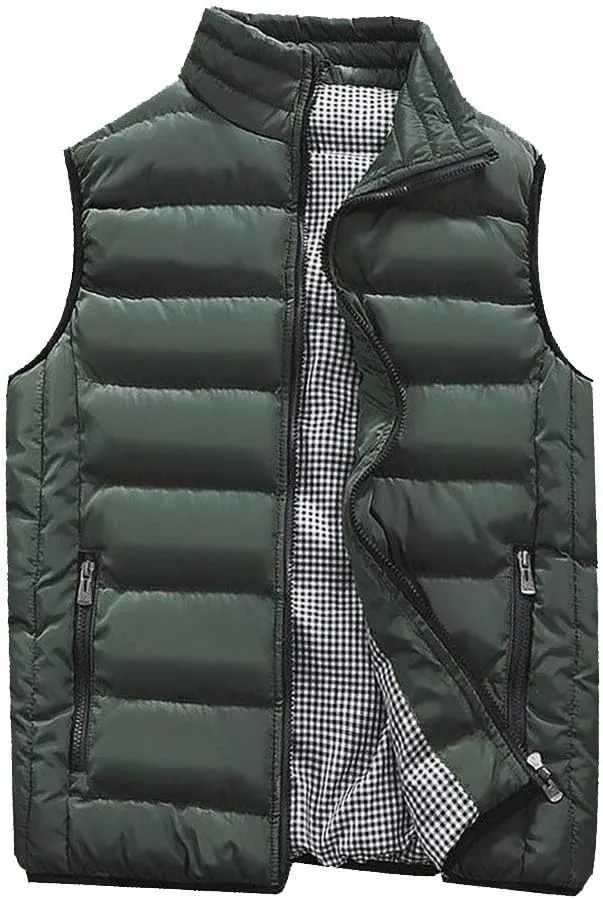 Ymosrh Mens Jacket Men Autumn Winter Coat Padded Cotton Vest Warm Hooded Thick Vest Tops Jacket Jackets
