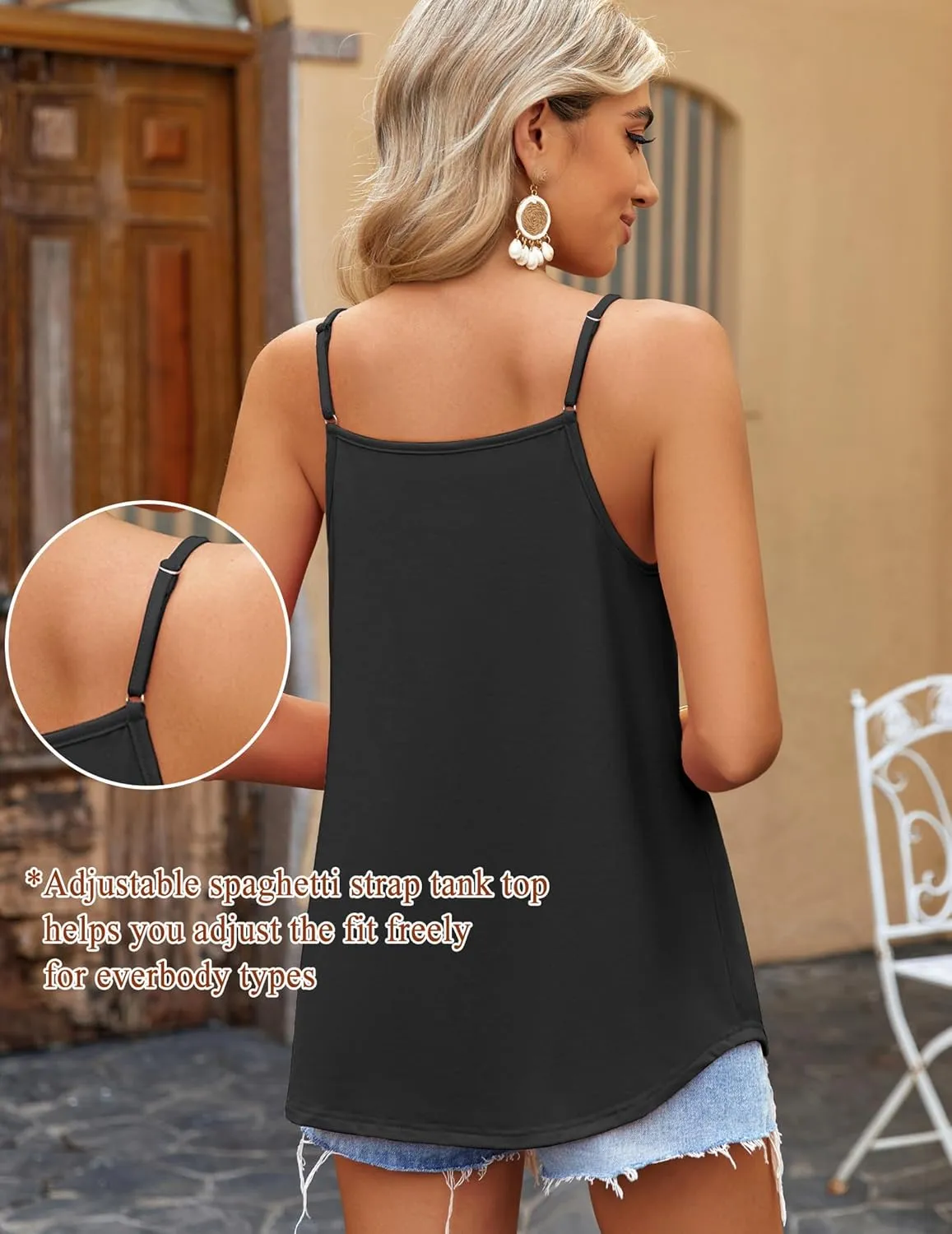 Zeagoo Womens Tank Tops Sleeveless Spaghetti Strap Halter Top Flowy Summer Beach Outfits 2025