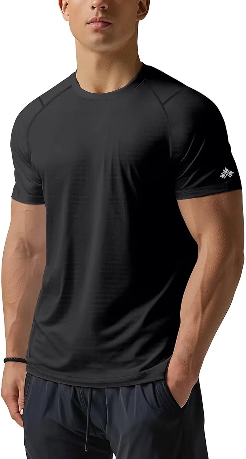 Zengjo Mens Athletic Shirts Short Sleeve Quick Dry Gym Workout Running Exercise T-Shirt Moisture Wikcing Sports Tee Top