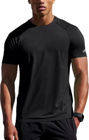 Zengjo Mens Athletic Shirts Short Sleeve Quick Dry Gym Workout Running Exercise T-Shirt Moisture Wikcing Sports Tee Top