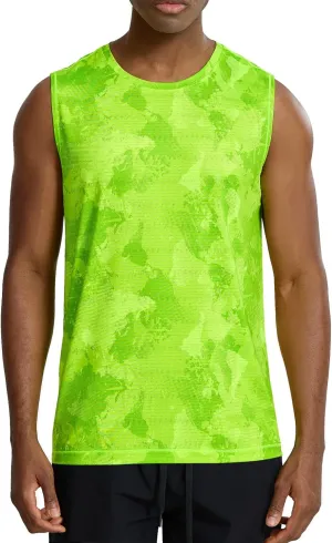 Zengjo Mens Sleeveless Shirts Quick Dry Workout Athletic Running Muscle Tank Top Loose Lightweight