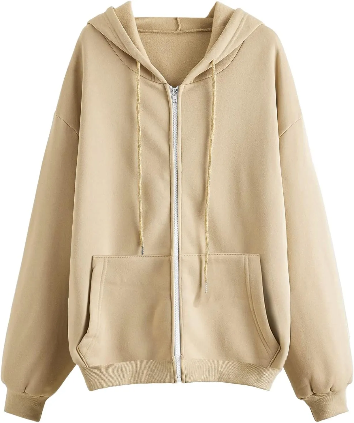 Zip Up Hoodies for Women Oversized Long Sleeve Sweatshirts Casual Y2K Fashion Jackets with Pockets 2024 Fall