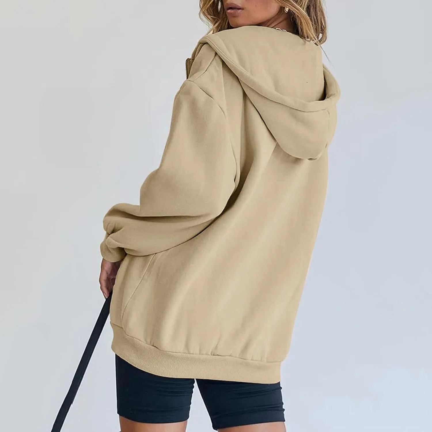 Zip Up Hoodies for Women Oversized Long Sleeve Sweatshirts Casual Y2K Fashion Jackets with Pockets 2024 Fall